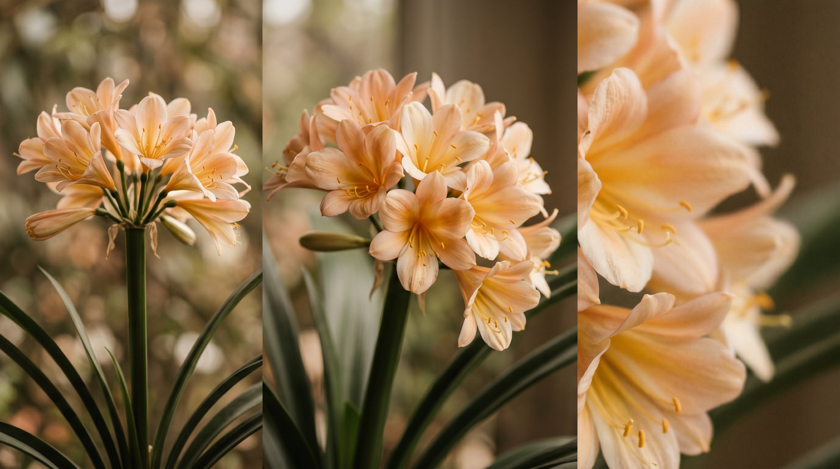 Clivia miniata in bloom